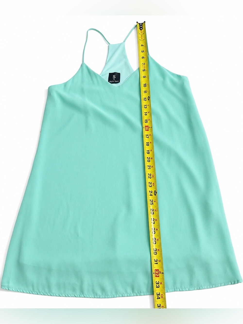 Style Rack Mint Green Racerback Shift Dress Medium USA - Picture 5 of 7